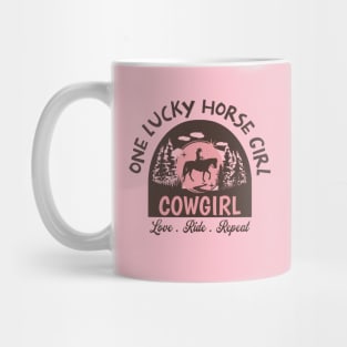 Lucky Horse Girl Cowgirl Mug